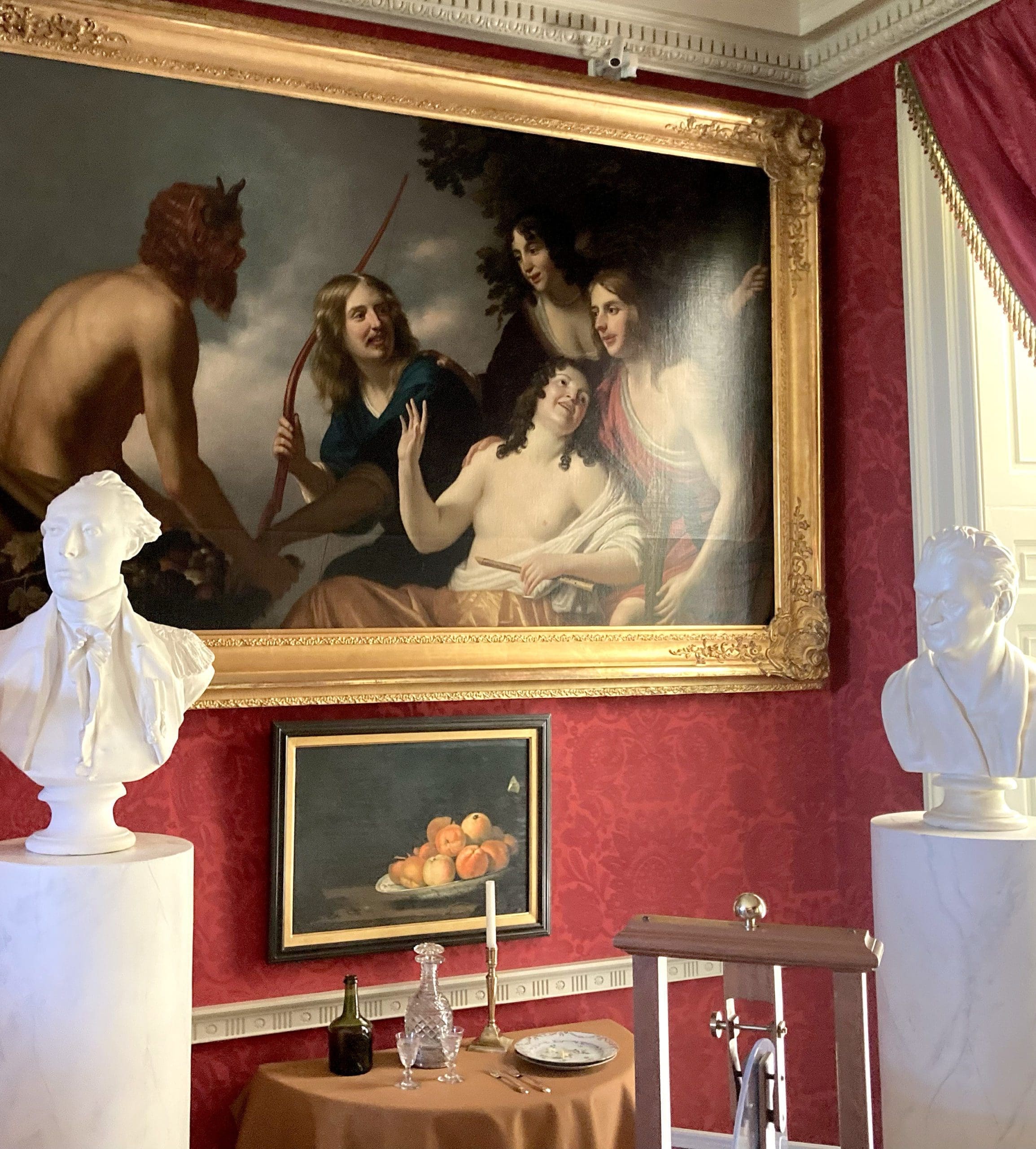 Pan, Youths, and Nymphs by Gerrit van Honthorst, ca. 1630. James Madison’s Montpelier. Photo by Matthew Milliner.