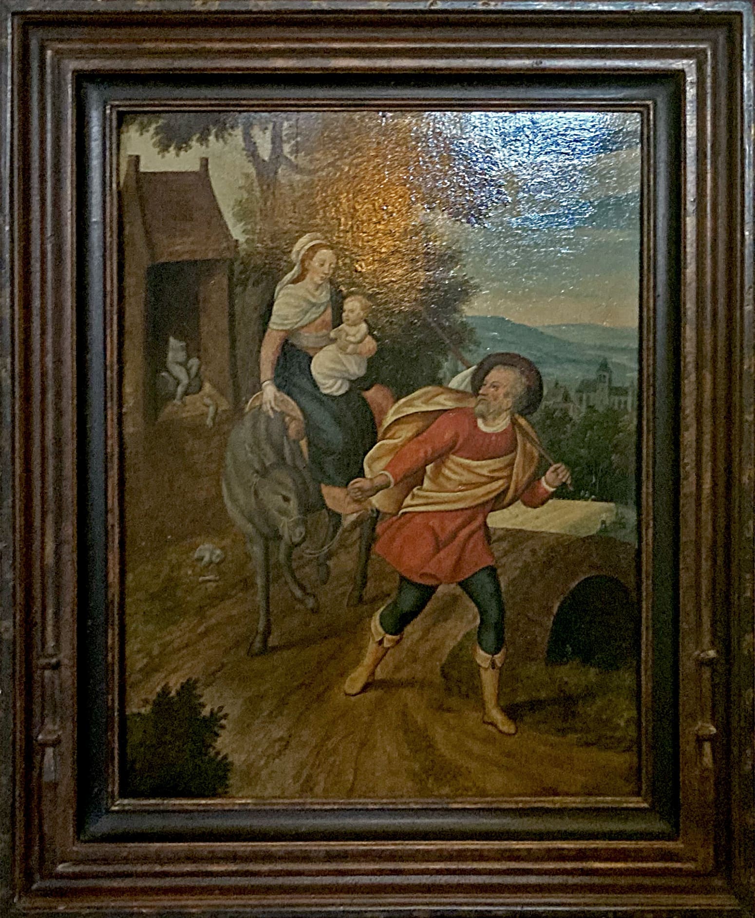 The Flight into Egypt by a follower of Maerten de Vos, 16th century. James Madison’s Montpelier.